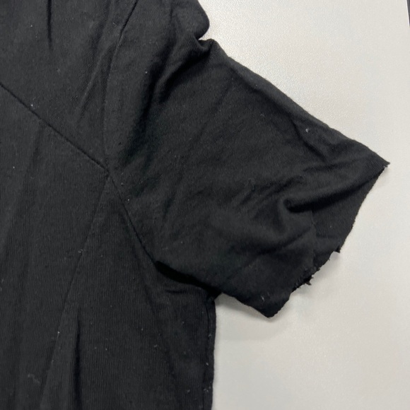 Abercrombie & Fitch Women's Short Sleeve black Zip Up T Shirt Dress Sz X Small - Picture 5 of 7